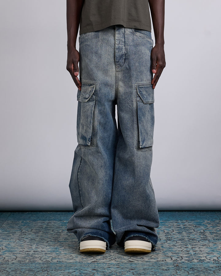 Rick Owens Mastodon Firbanks Cargo Pant 14oz Denim Dirty Hustler