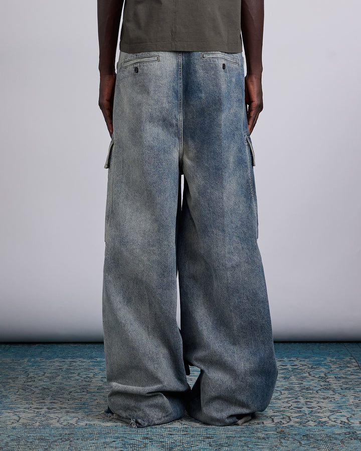Rick Owens Mastodon Firbanks Cargo Pant 14oz Denim Dirty Hustler