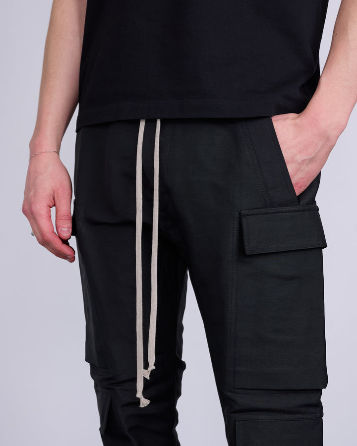 Rick Owens Mastodon Megacargo Pant Hvy Faille Black