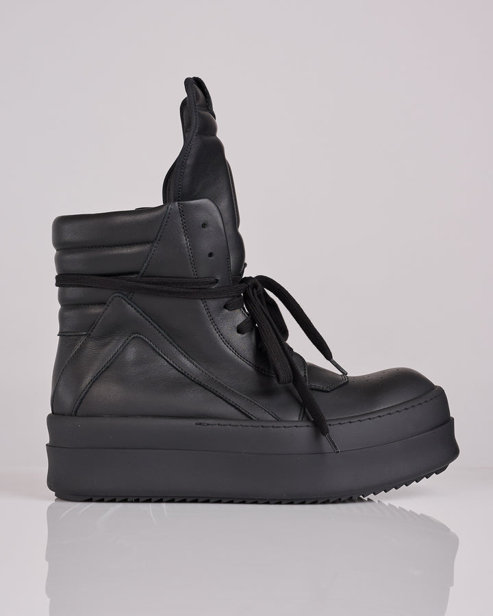 Rick Owens Mega Bumper Geobasket LCO Leather All Black