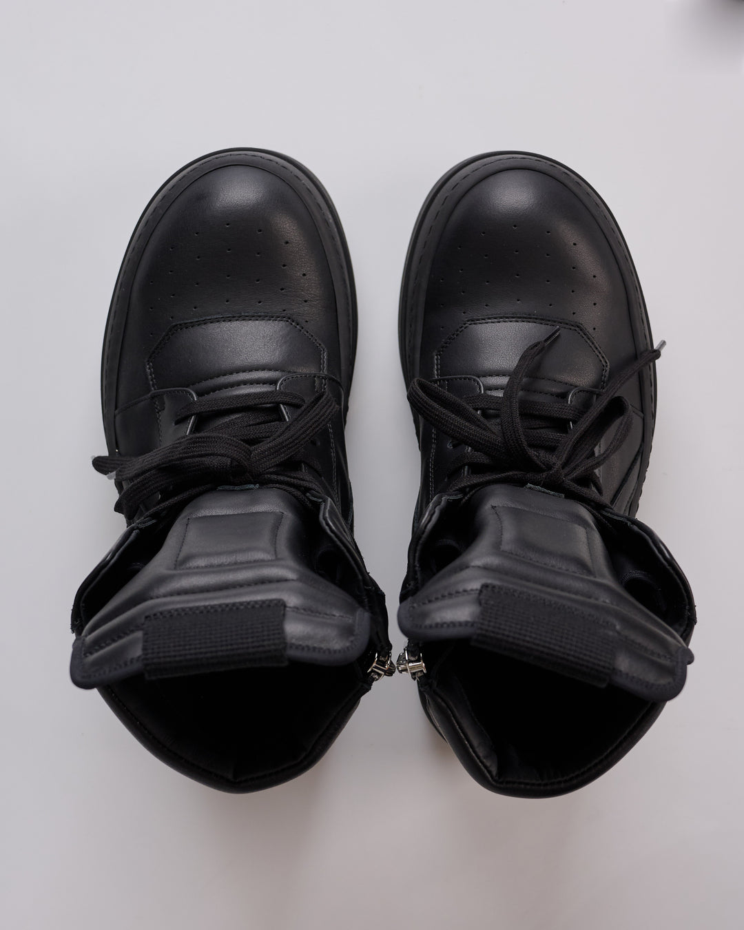 Rick Owens Mega Bumper Geobasket LCO Leather All Black