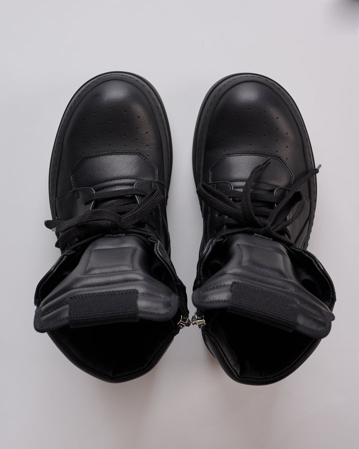 Rick Owens Mega Bumper Geobasket LCO Leather All Black