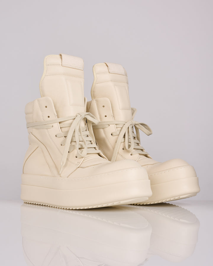 Rick Owens Mega Bumper Geobasket LCO Leather Milk/Milk/Milk