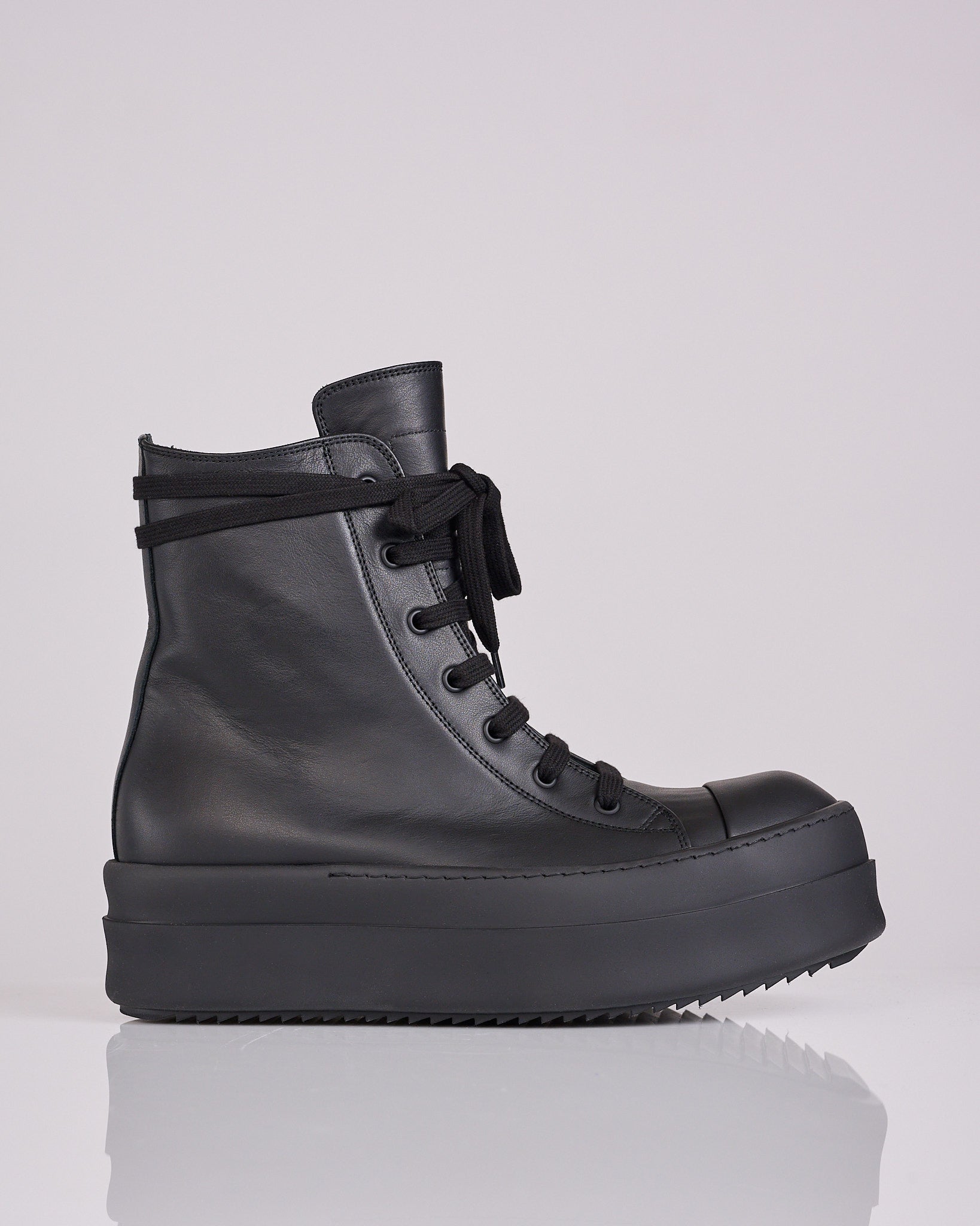 Rick Owens Mega Bumper Sneak LCO Leather All Black – LESS 17