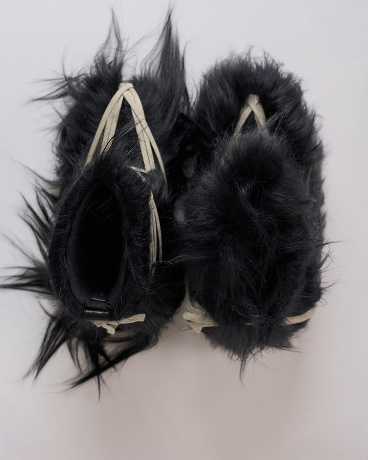 Rick Owens Megalace Lunar Mega Tractor Goat Boot Black Black