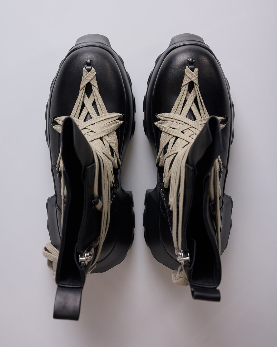 Rick Owens Megalaced Megatractor Boot LOO Leather Black