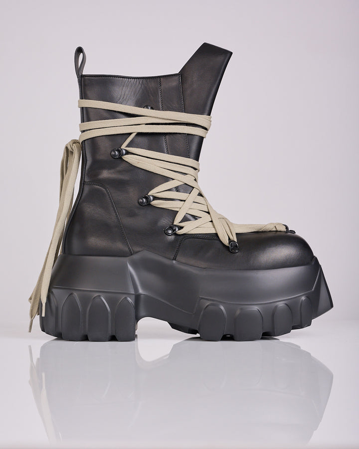 Rick Owens Megalaced Megatractor Boot LOO Leather Black