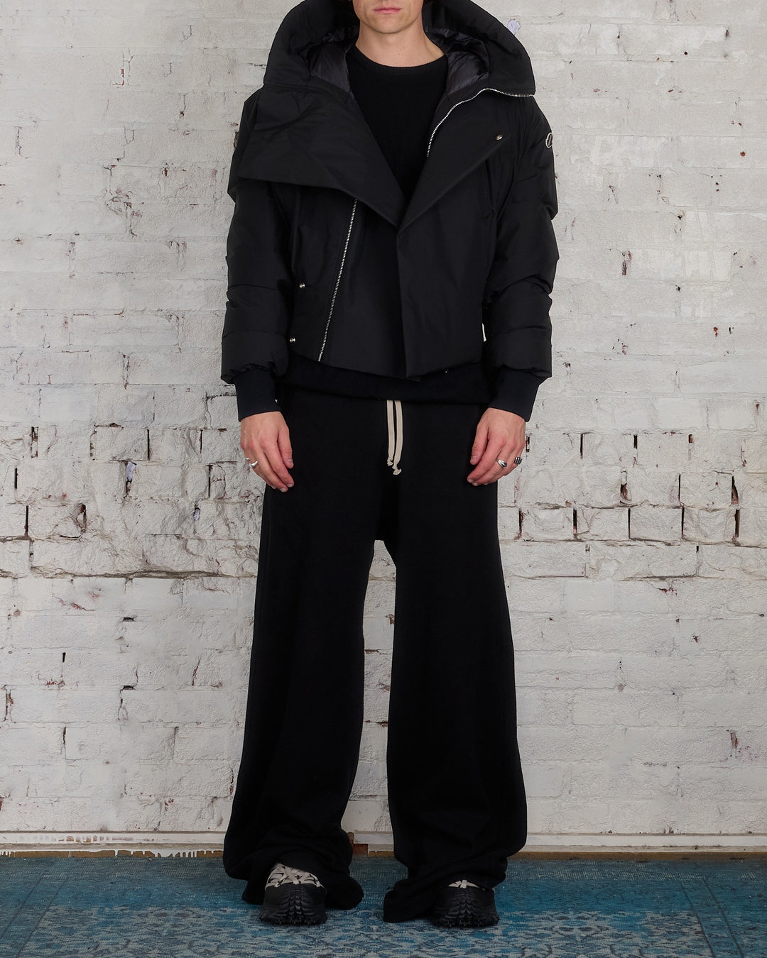 Rick Owens Moncler Alice Parka Jacket Black