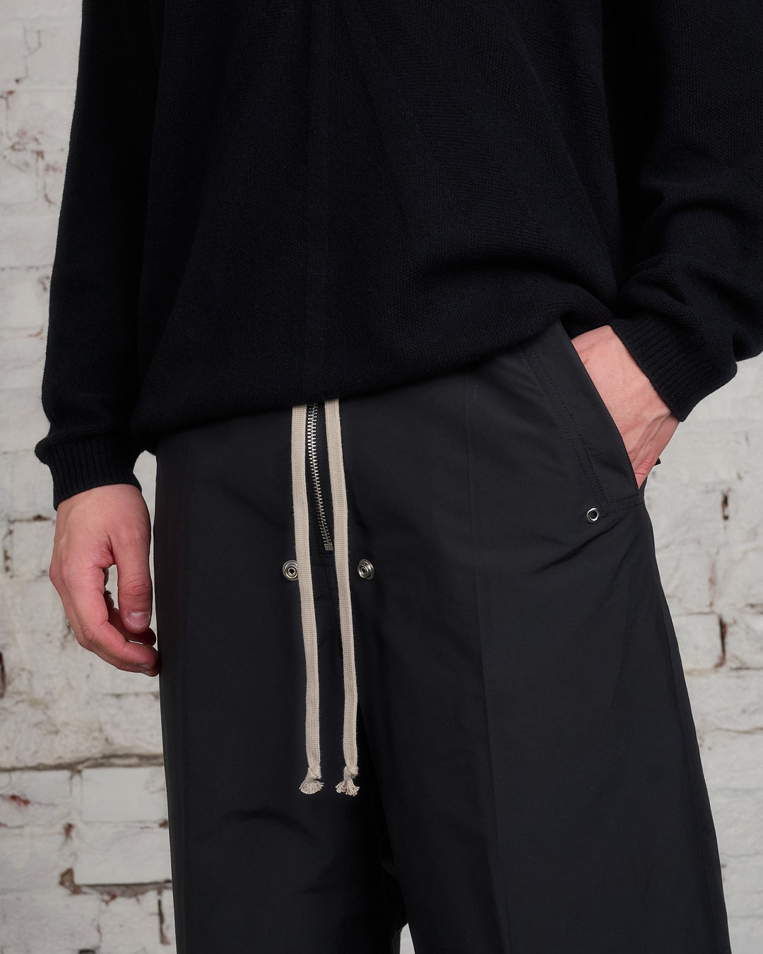 Rick Owens Moncler Bela Pant Cotton-Nylon Black