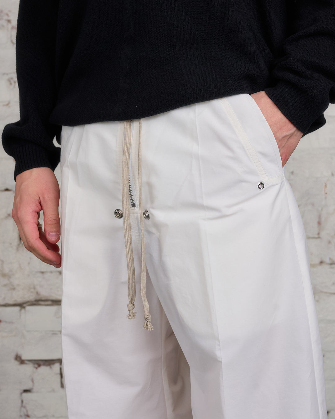 Rick Owens Moncler Bela Pant Cotton-Nylon Milk