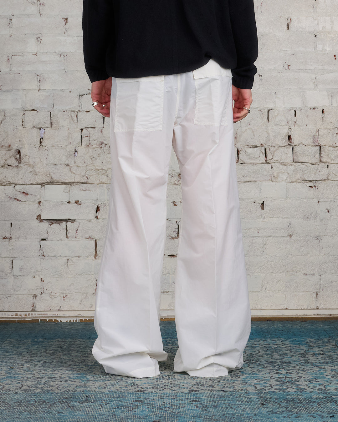 Rick Owens Moncler Bela Pant Cotton-Nylon Milk