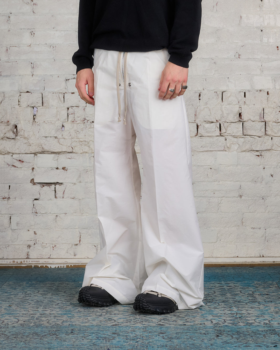 Rick Owens Moncler Bela Pant Cotton-Nylon Milk