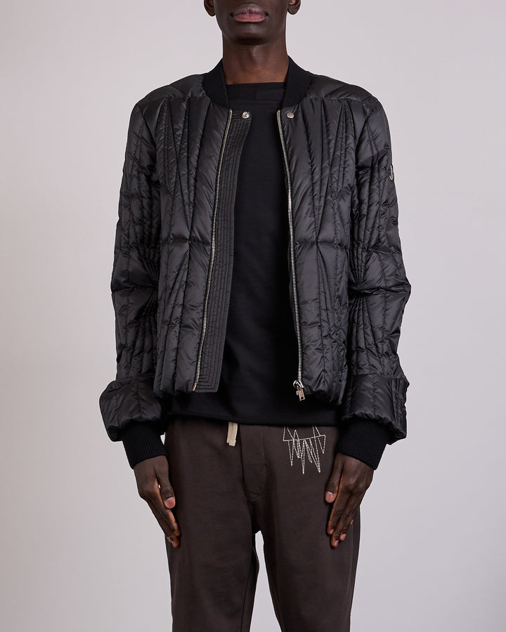 Rick Owens x Moncler Geocamo Flight Jacket Lightweight Duvet Black