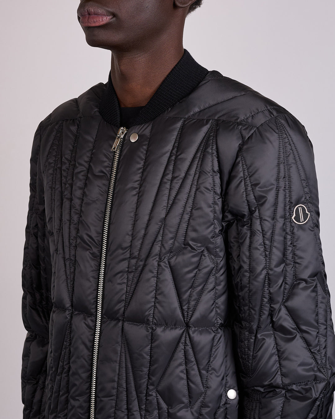 Rick Owens x Moncler Geocamo Flight Jacket Lightweight Duvet Black