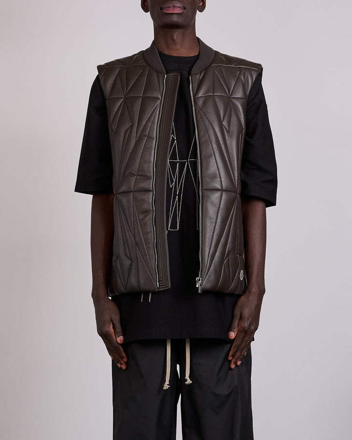 Rick Owens x Moncler Geocamo Lamb Leather Vest Dark Dust