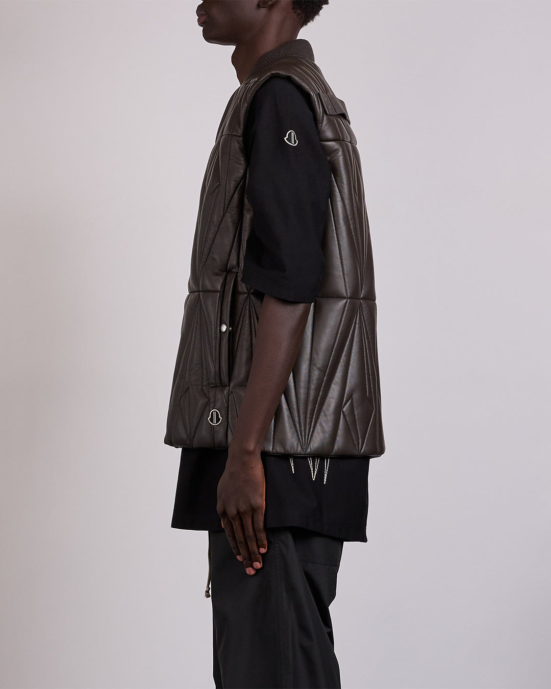 Rick Owens x Moncler Geocamo Lamb Leather Vest Dark Dust