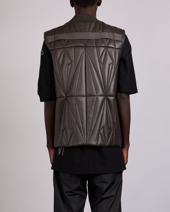 Rick Owens x Moncler Geocamo Lamb Leather Vest Dark Dust