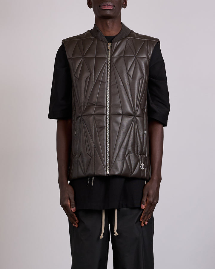 Rick Owens x Moncler Geocamo Lamb Leather Vest Dark Dust