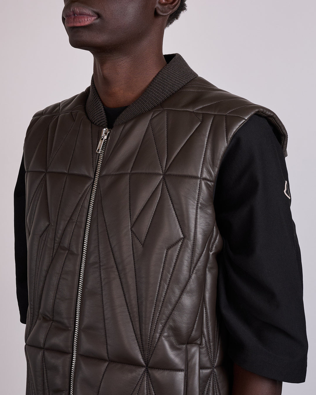 Rick Owens x Moncler Geocamo Lamb Leather Vest Dark Dust