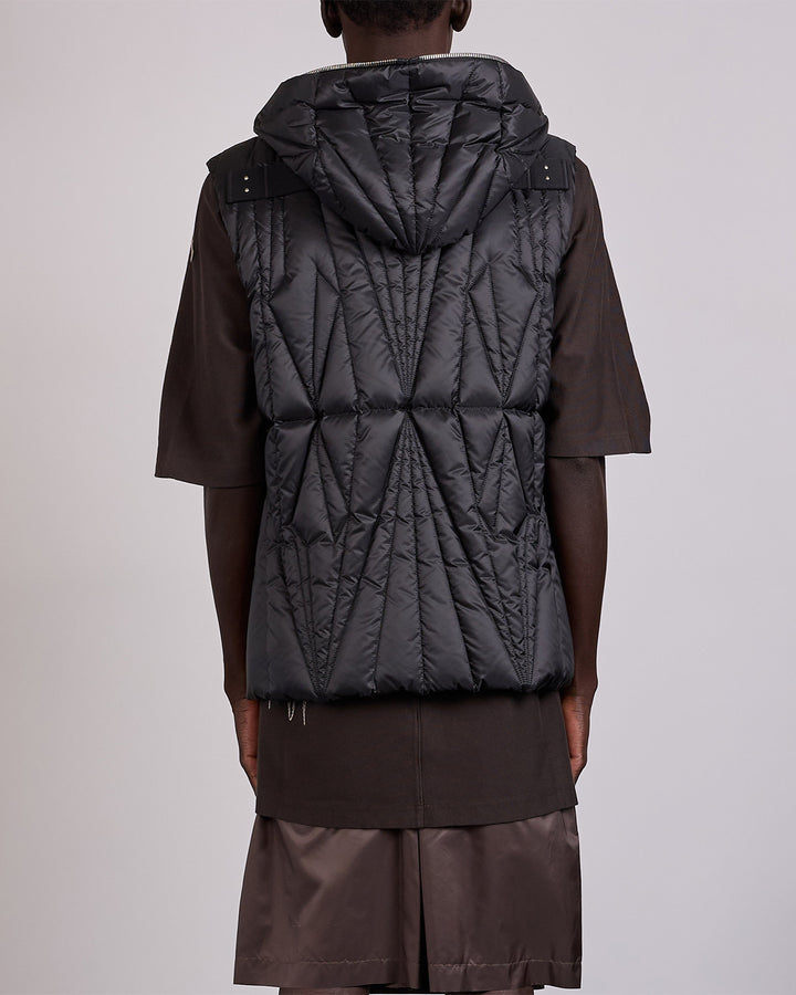 Rick Owens x Moncler Geocamo Ziplock Vest Lightweight Duvet Black