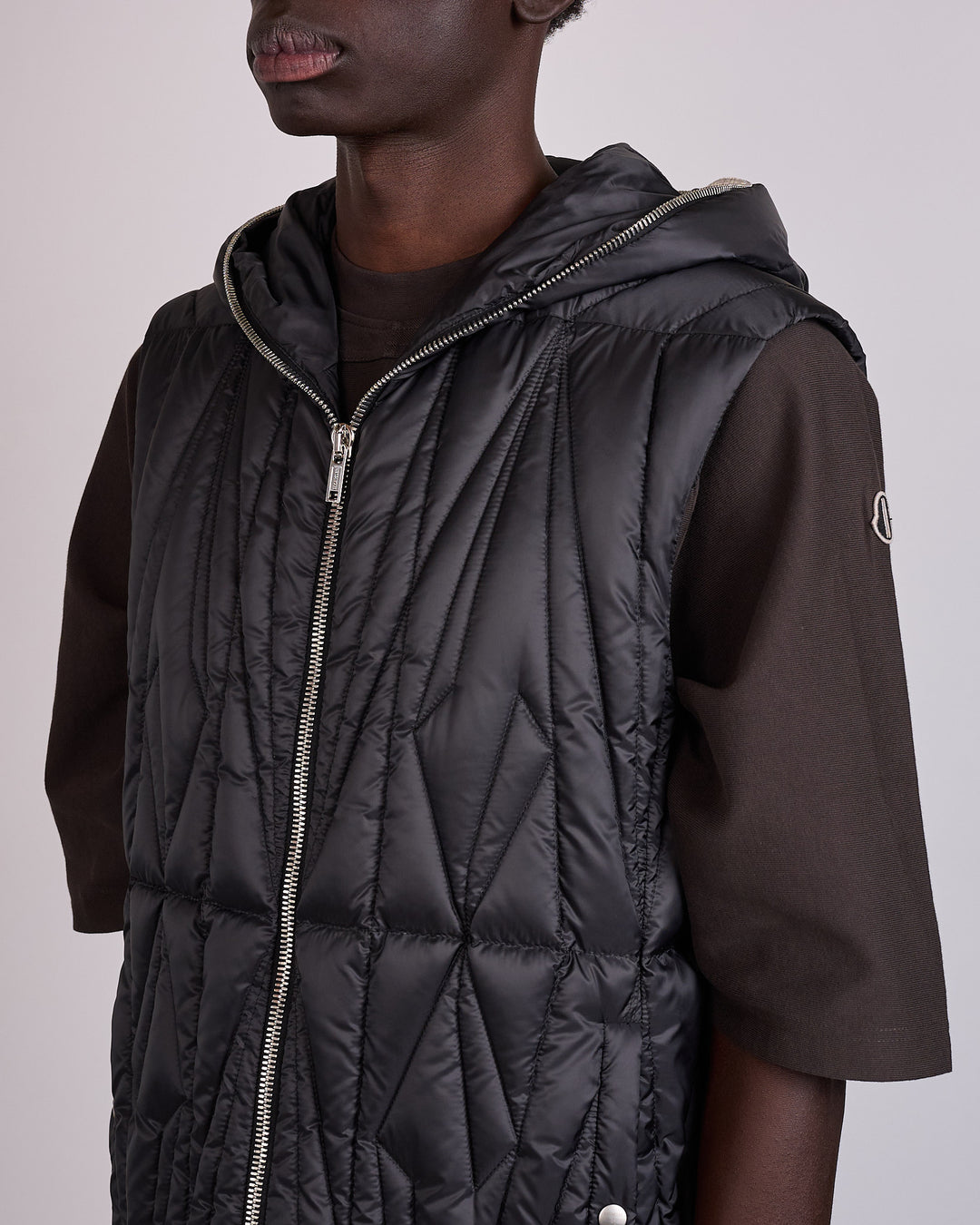 Rick Owens x Moncler Geocamo Ziplock Vest Lightweight Duvet Black
