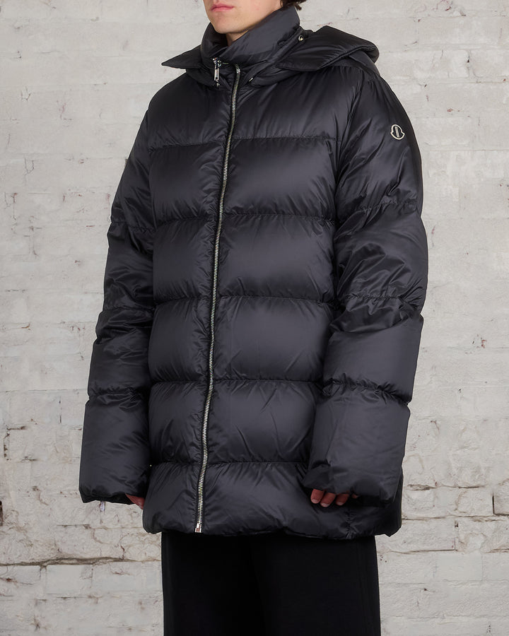 Rick Owens Moncler Hooded Cyclopic Coat Black