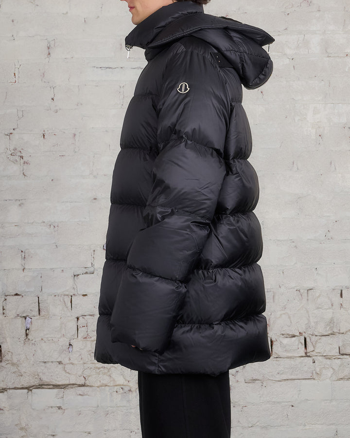 Rick Owens Moncler Hooded Cyclopic Coat Black