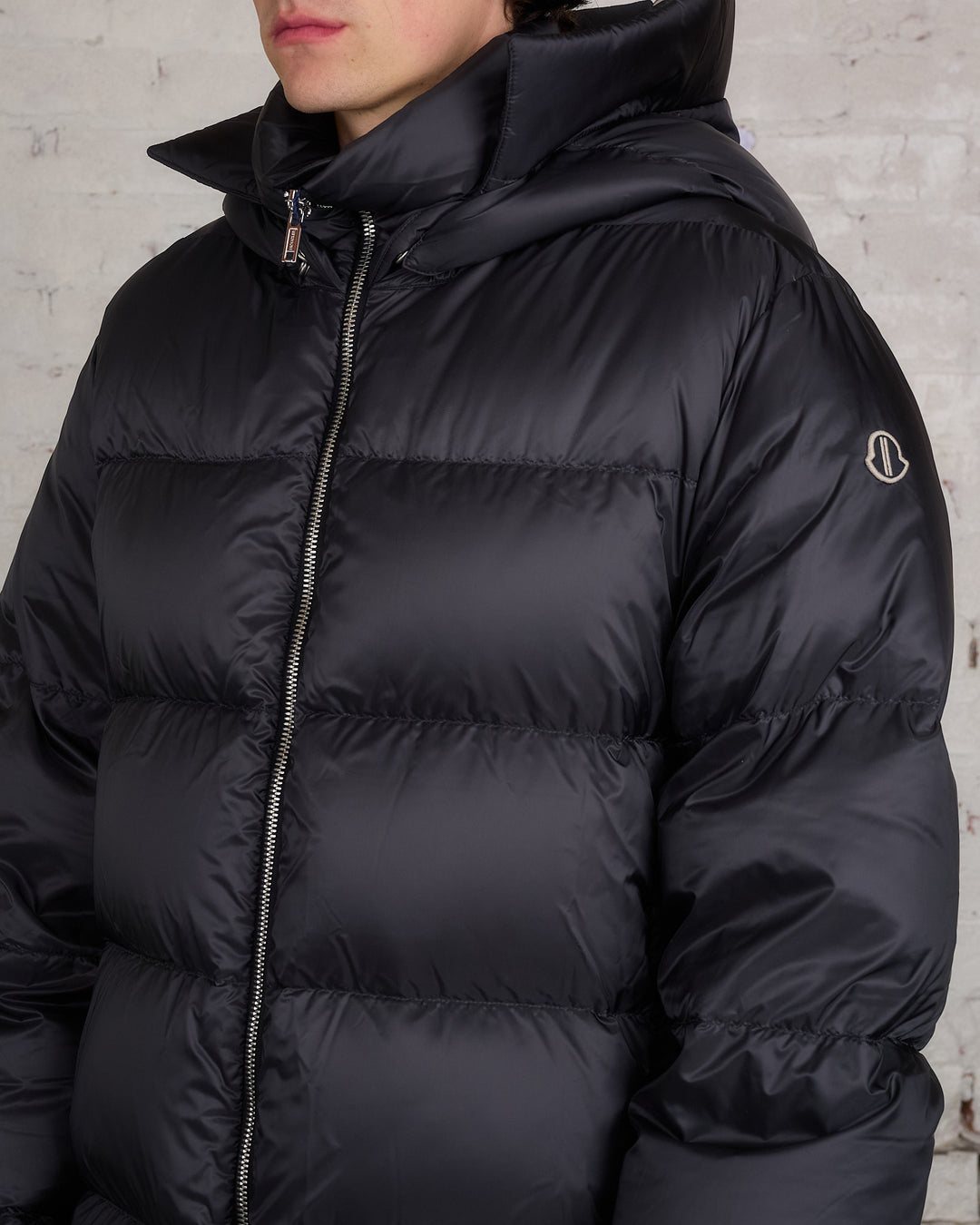 Rick Owens Moncler Hooded Cyclopic Coat Black