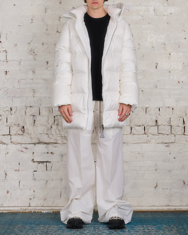 Rick Owens Moncler Hooded Cyclopic Coat Milk