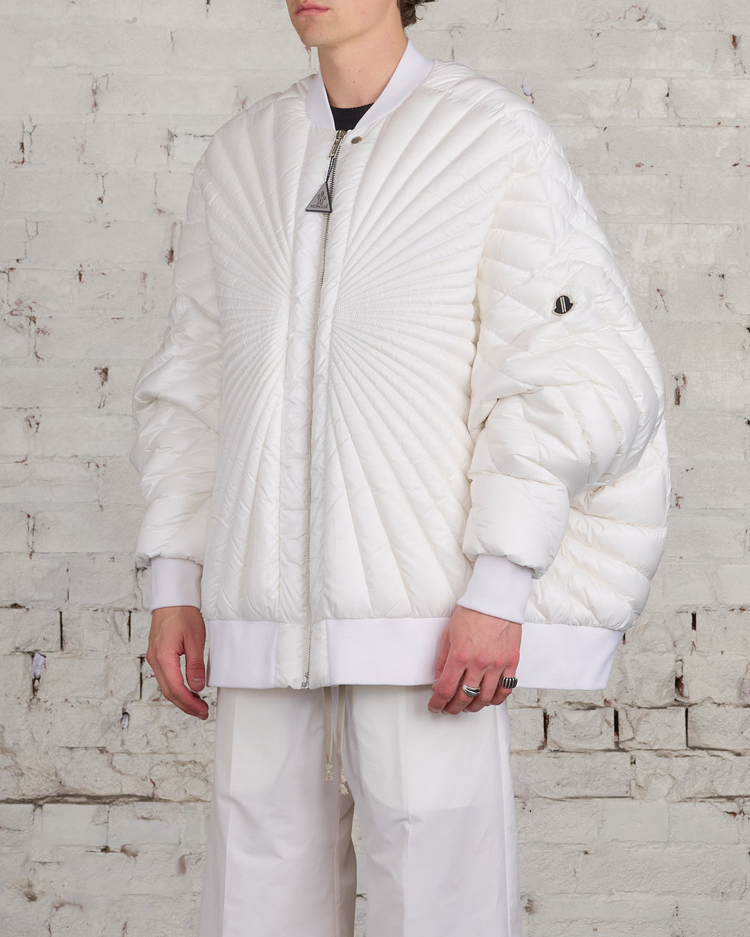 Rick Owens Moncler Radiance Peter Jacket Milk