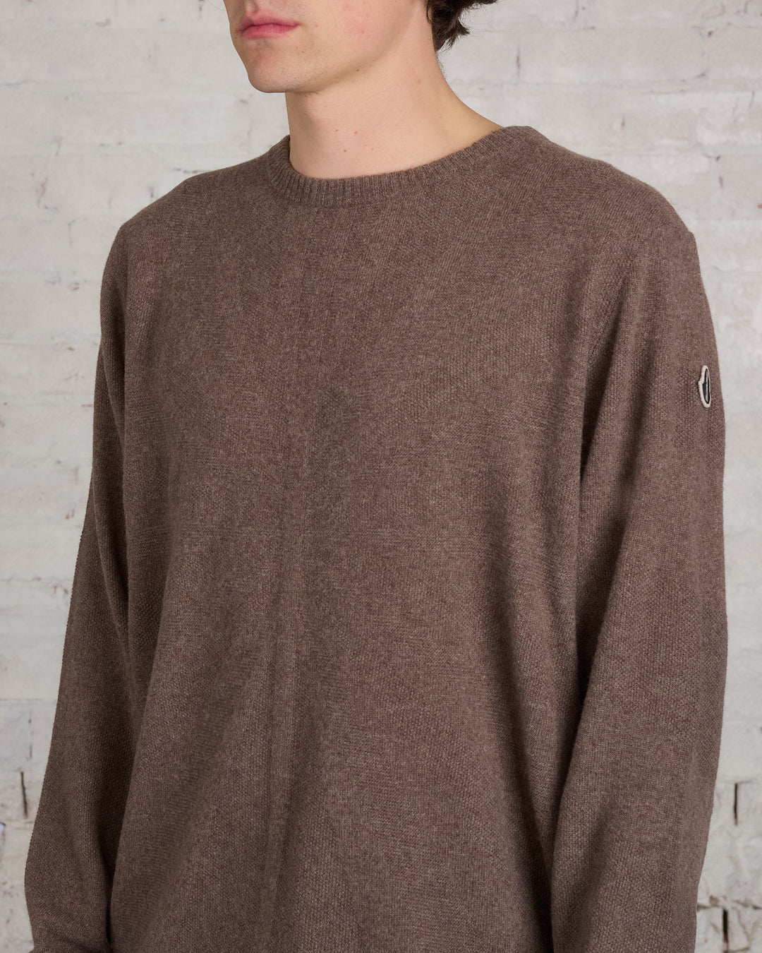 Rick Owens Moncler Round Neck Jumbo Sweater Dust