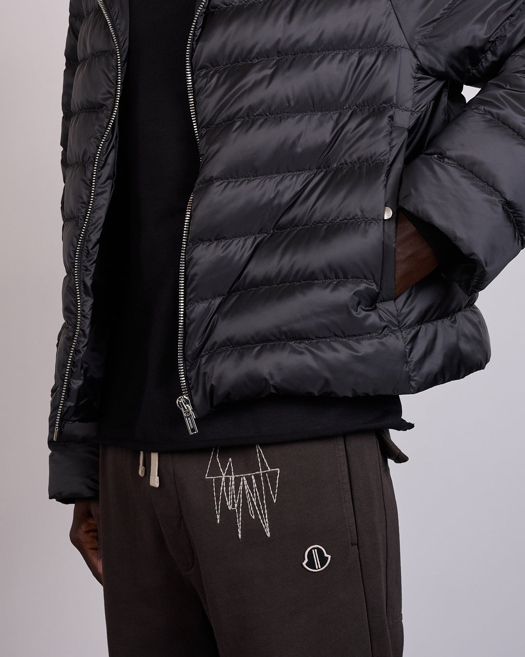 Rick Owens x Moncler Ziplock Jacket Lightweight Duvet Black