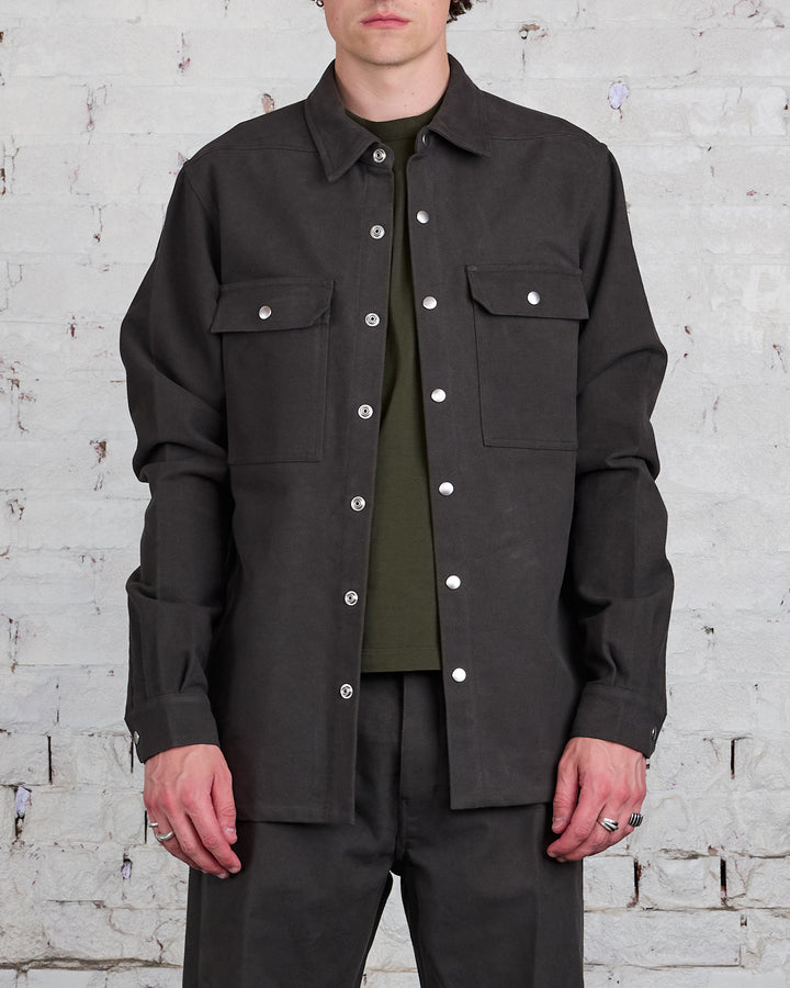 Rick Owens Outershirt Brushed Heavy Twill Dark Dust