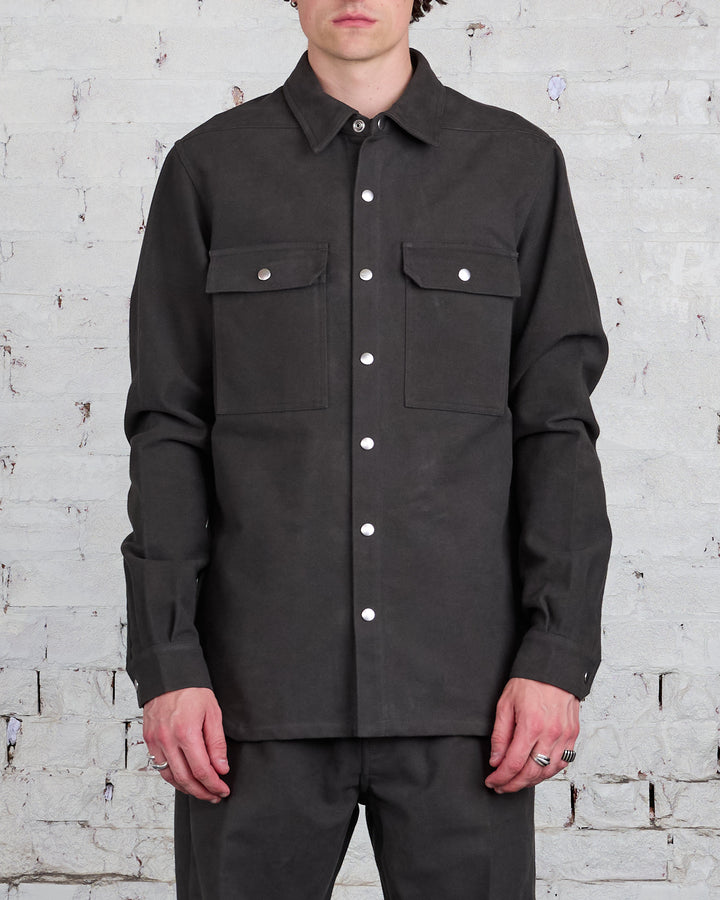 Rick Owens Outershirt Brushed Heavy Twill Dark Dust