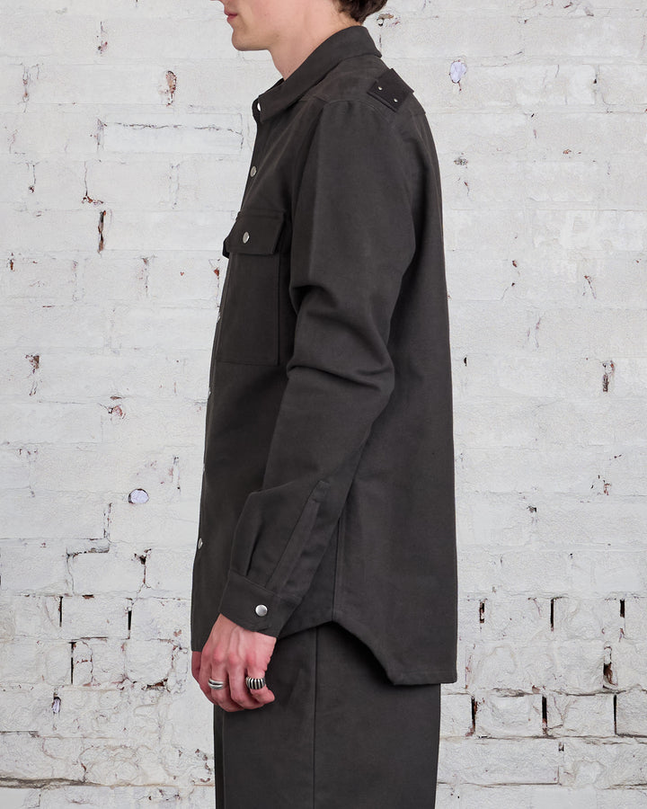 Rick Owens Outershirt Brushed Heavy Twill Dark Dust