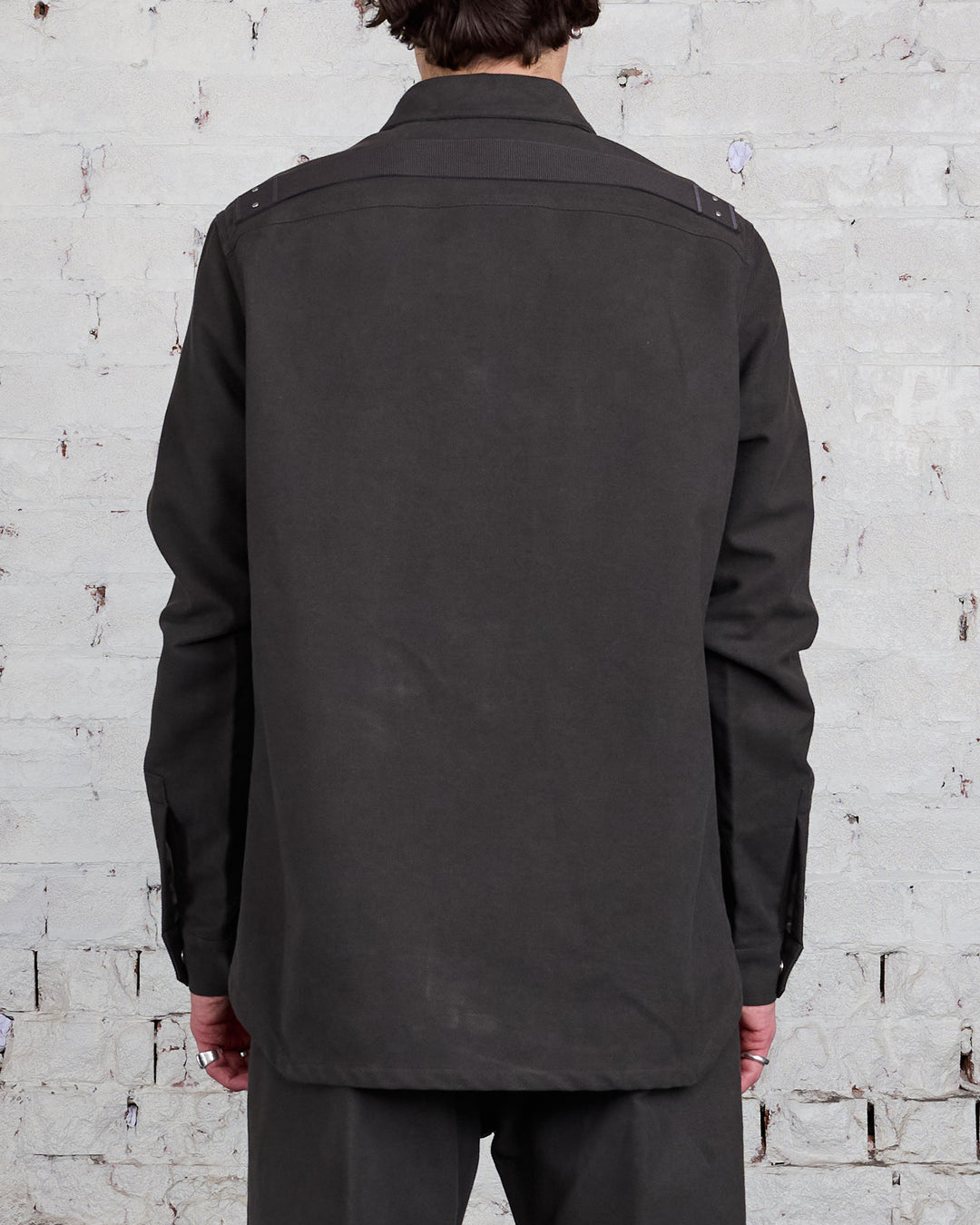 Rick Owens Outershirt Brushed Heavy Twill Dark Dust