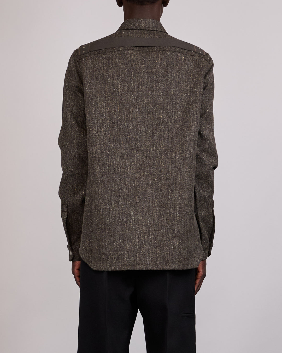 Rick Owens Outershirt Carbone Wool Carbon