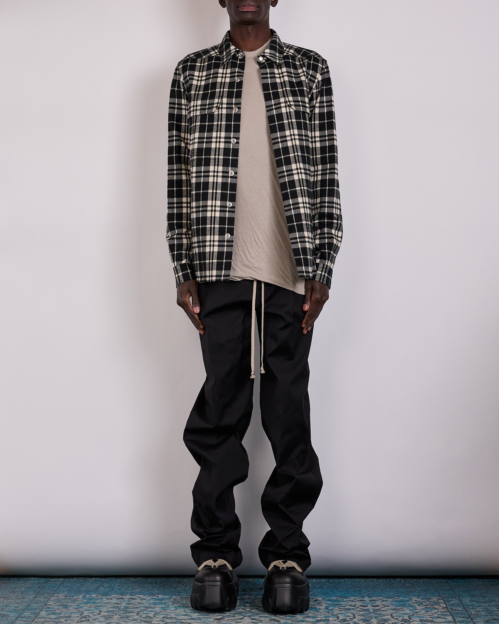 Rick Owens Outershirt Cotton Plaid Black – LESS 17