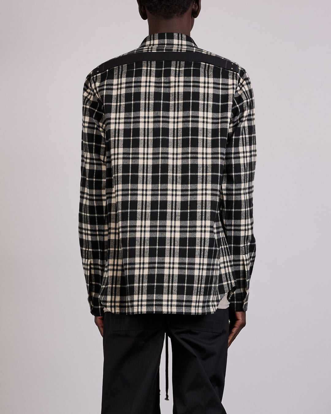 Rick Owens Outershirt Cotton Plaid Black