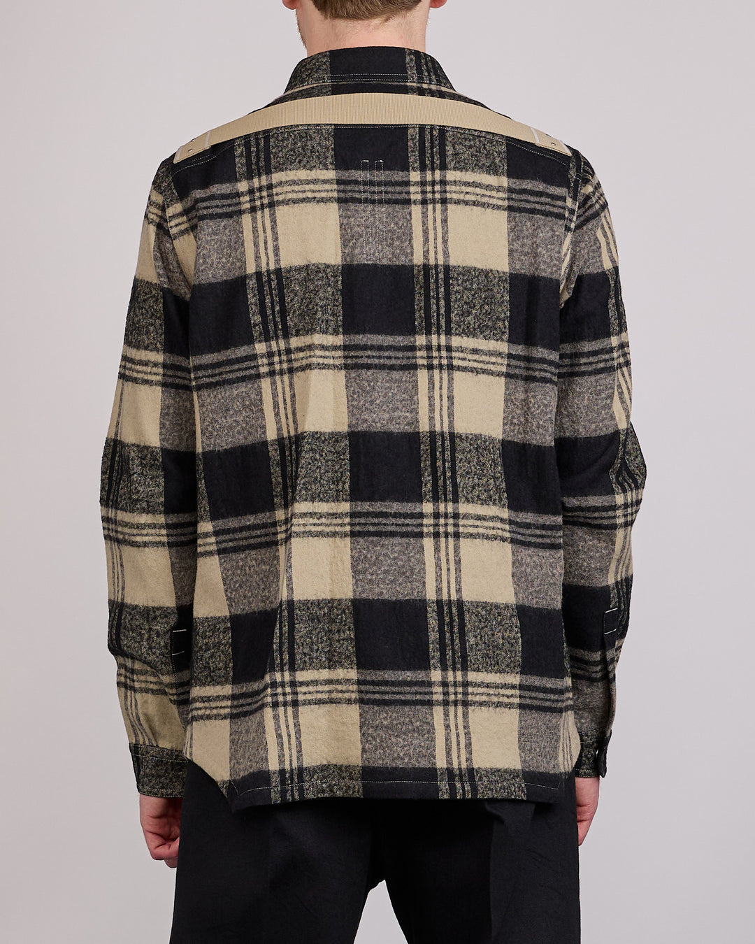 Rick Owens Outershirt Cotton Plaid Pearl