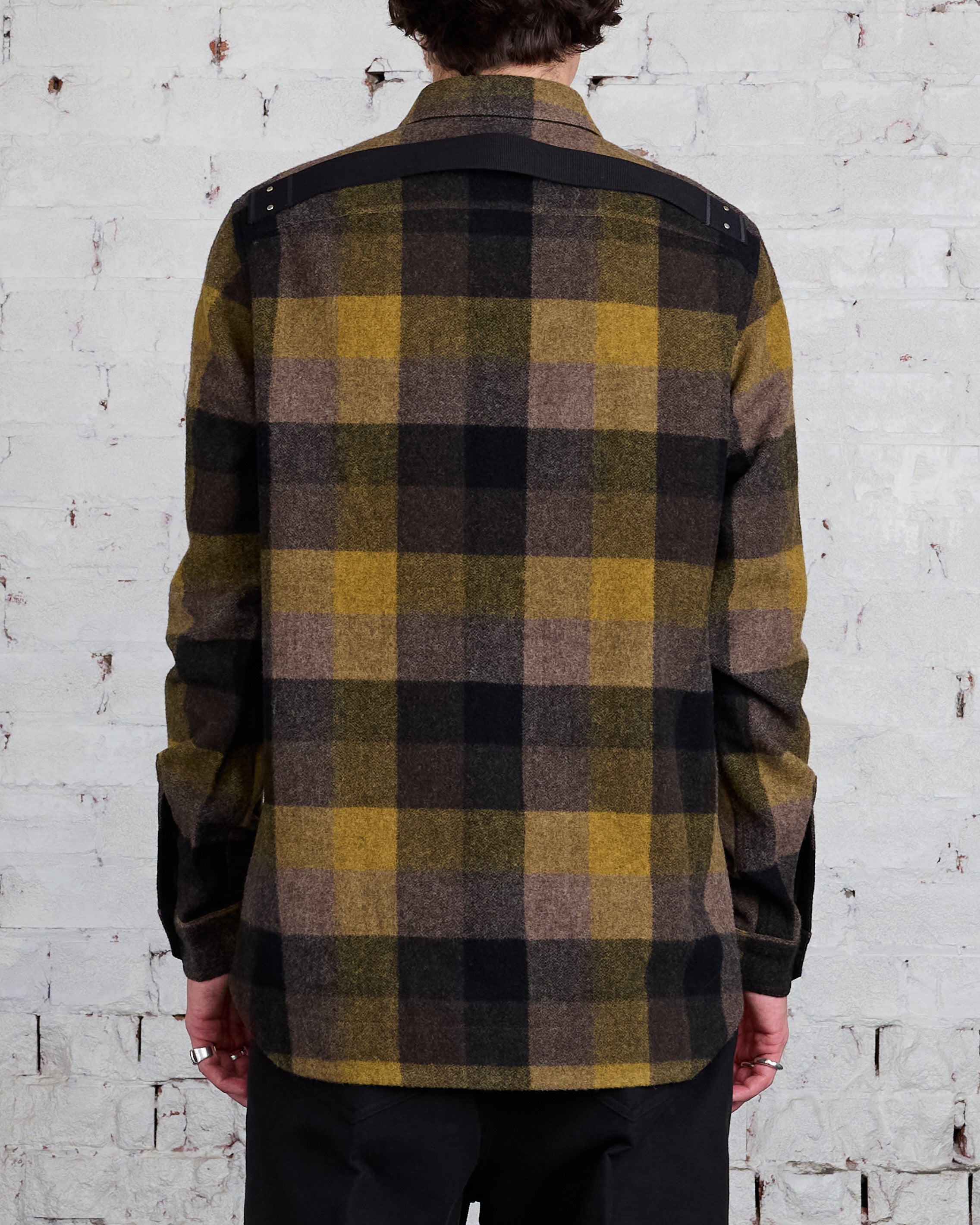Rick Owens Outershirt Lodenette Wool Honey Plaid – LESS 17