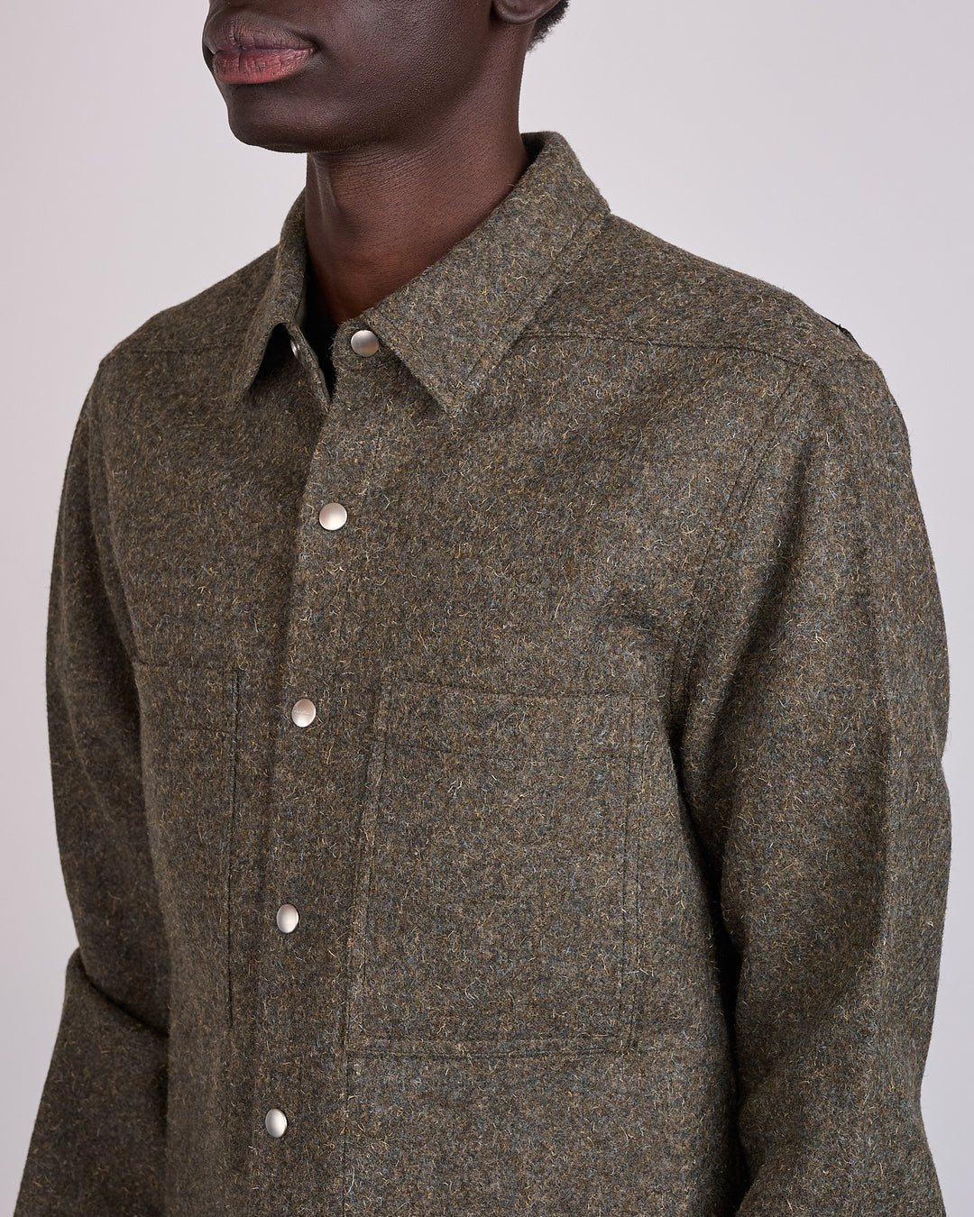 Rick Owens Outershirt Rugged Wool Bosco