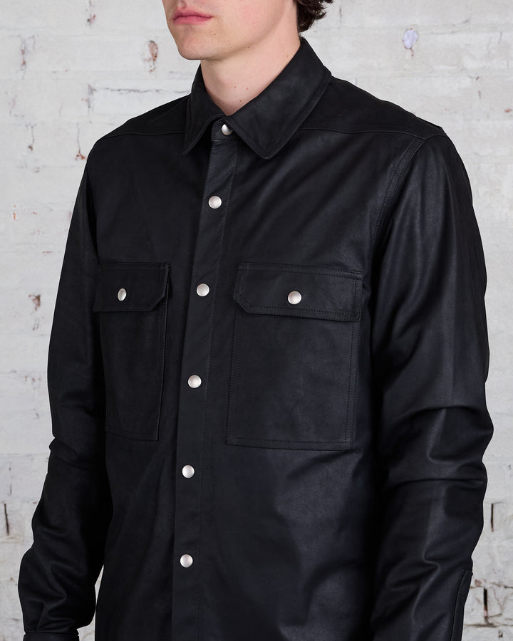 Rick Owens Outershirt Siena Calf Leather Black