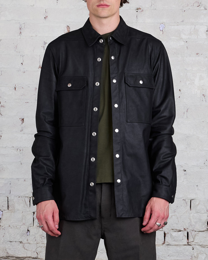 Rick Owens Outershirt Siena Calf Leather Black