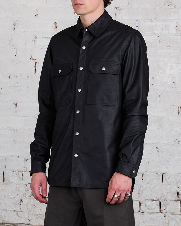 Rick Owens Outershirt Siena Calf Leather Black