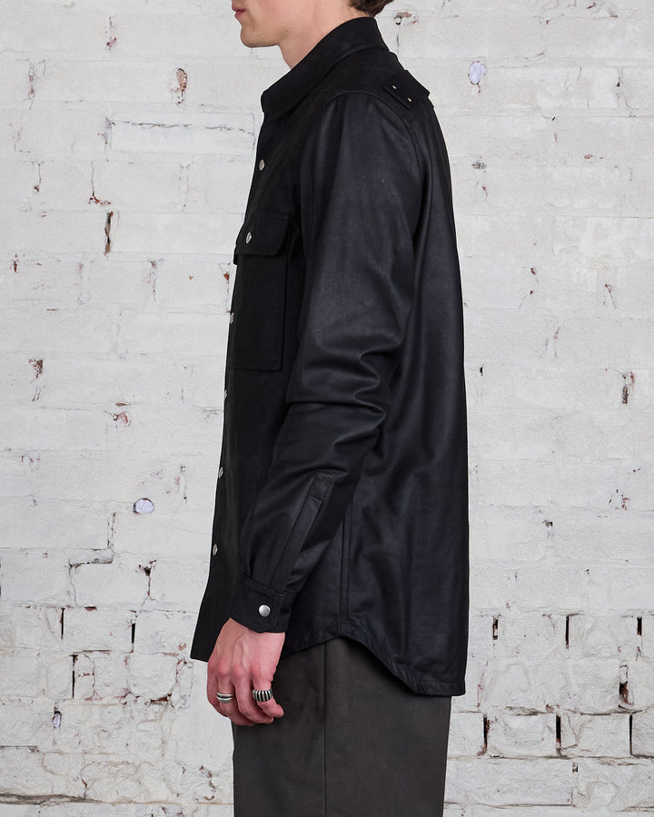 Rick Owens Outershirt Siena Calf Leather Black