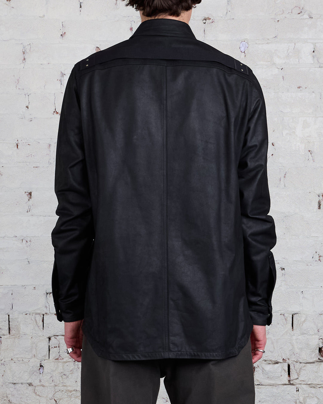 Rick Owens Outershirt Siena Calf Leather Black