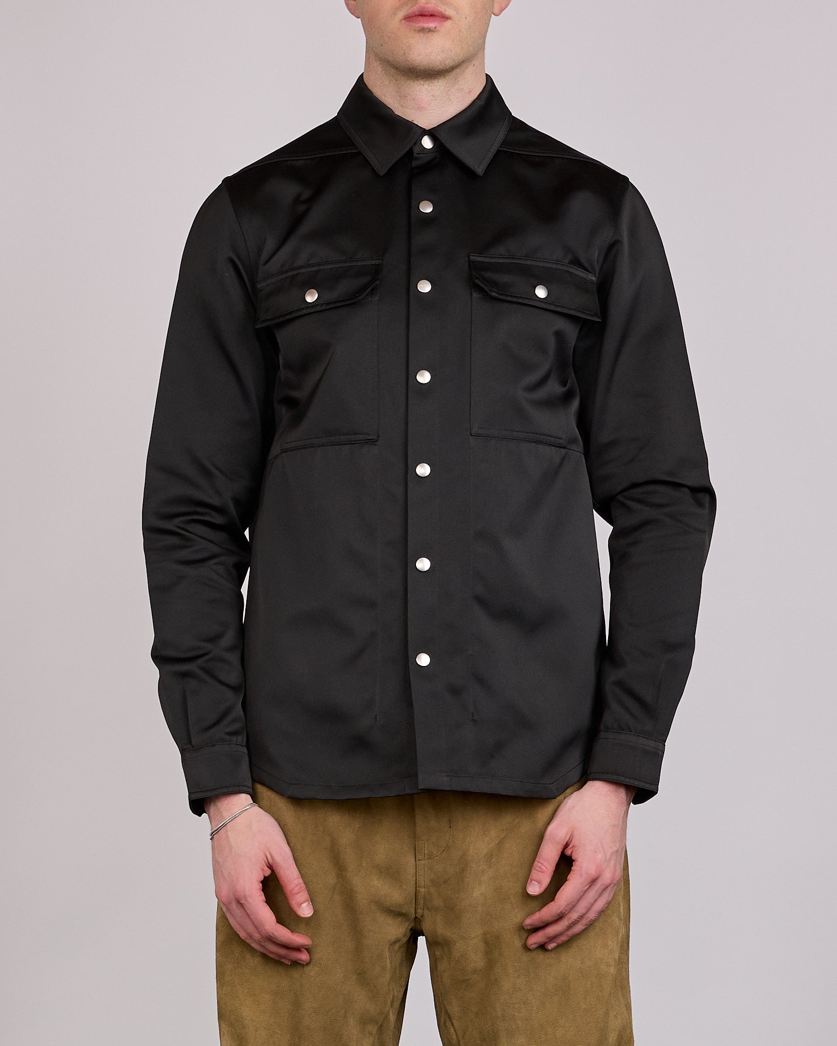 Rick Owens Outershirt Tech Duchesse Black – LESS 17