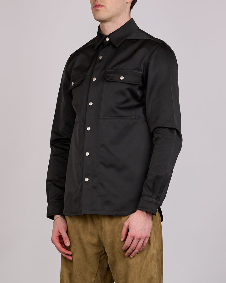 Rick Owens Outershirt Tech Duchesse Black