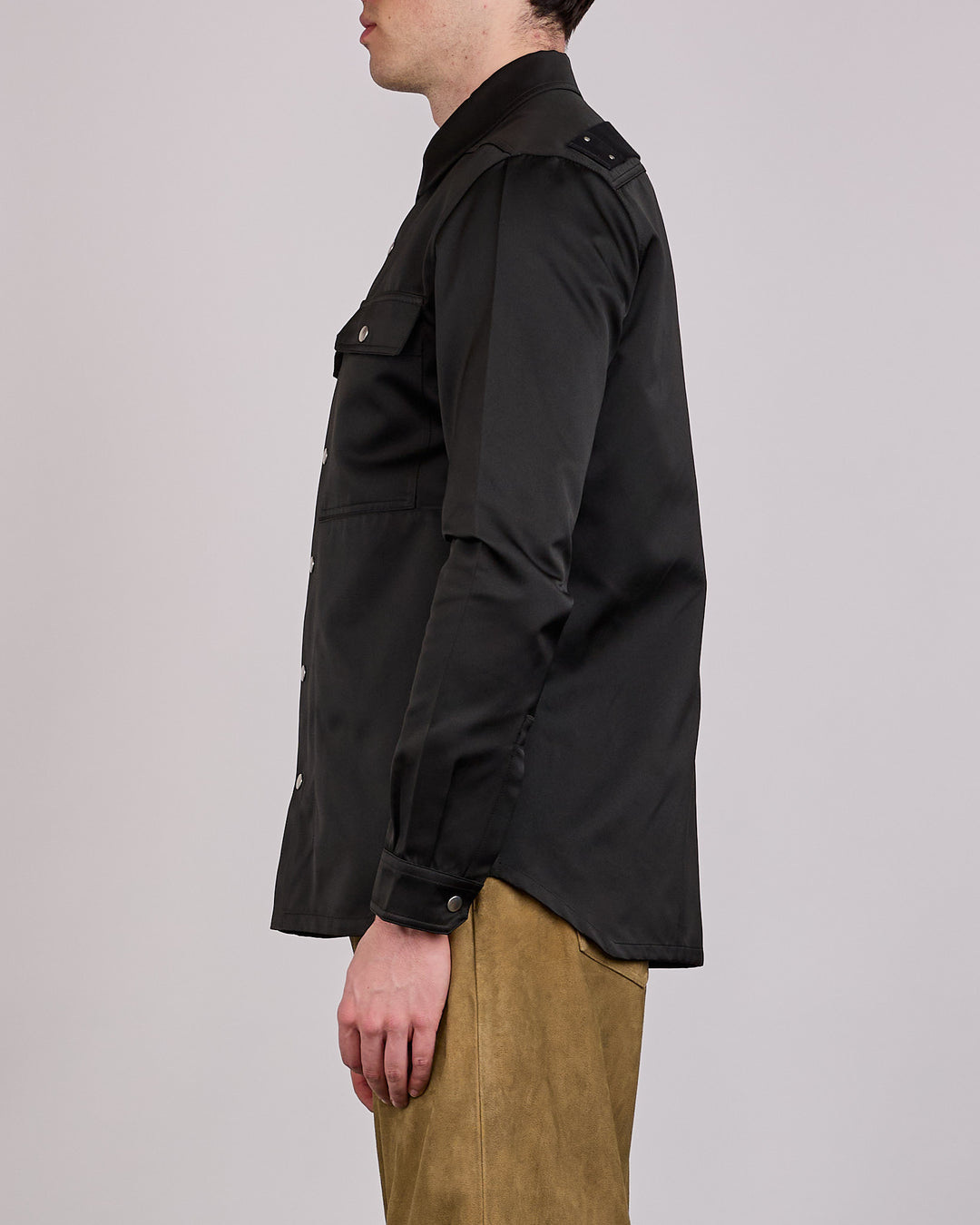 Rick Owens Outershirt Tech Duchesse Black